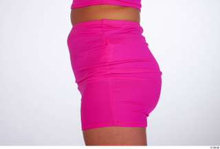Reeta casual dressed hips pink elastic short skirt 0003.jpg
